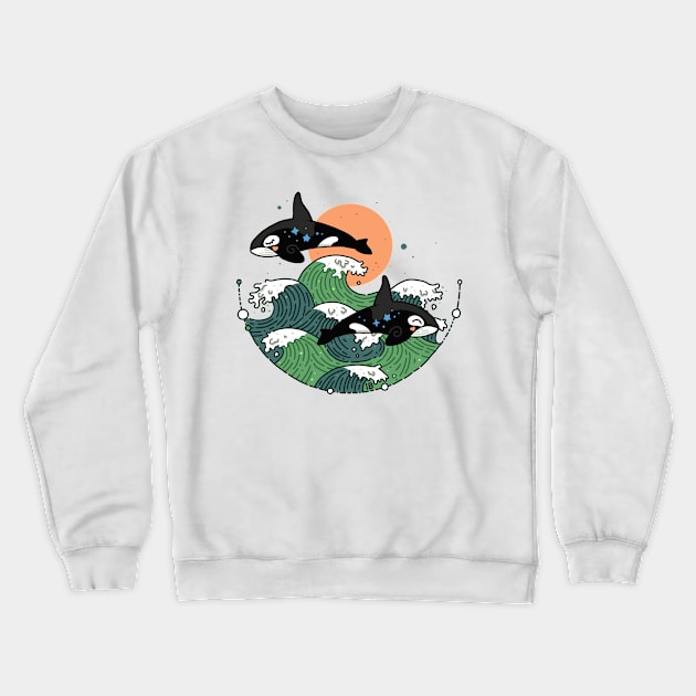 Killer Whales Crewneck Sweatshirt by Freeminds